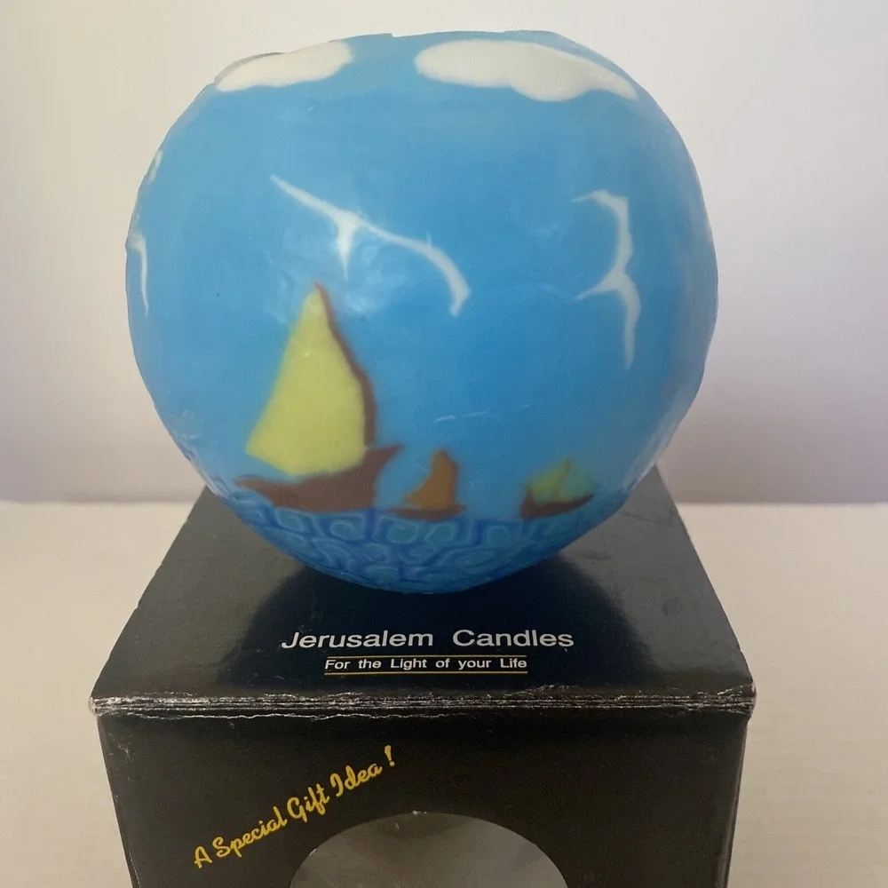 The Original Jerusalem Candle Glowing Hand Crafted Light of‎ Life With Box